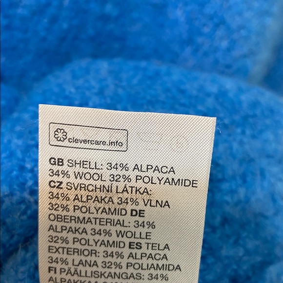 & Other Stories Stockholm Atelier Women’s Blue  Fuzzy Knit Sweater.Size-Large. - Picture 12 of 12
